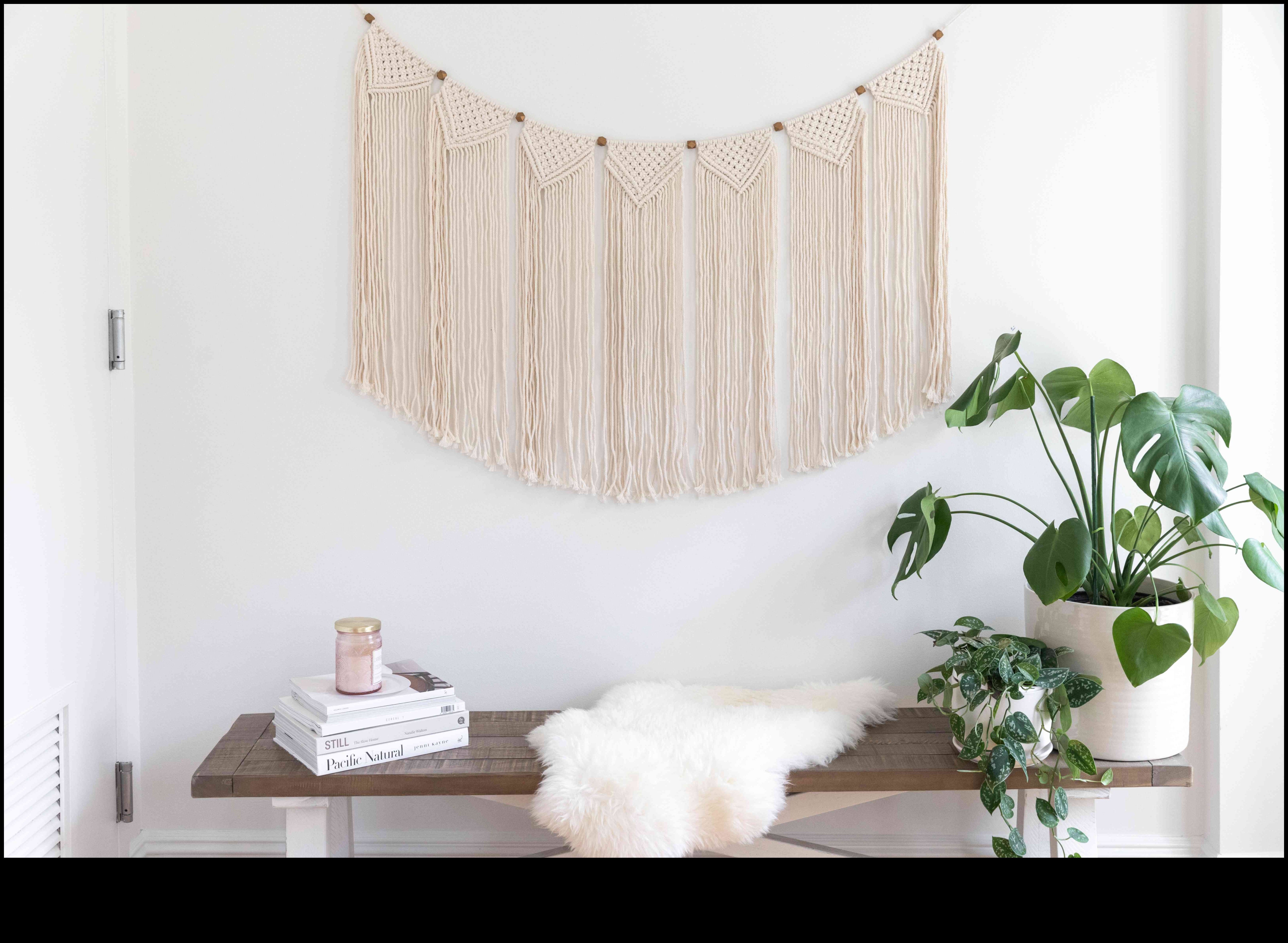 Puteți sugera modalități de a folosi Macrame în Modern Boho Decor pentru o notă boemă?